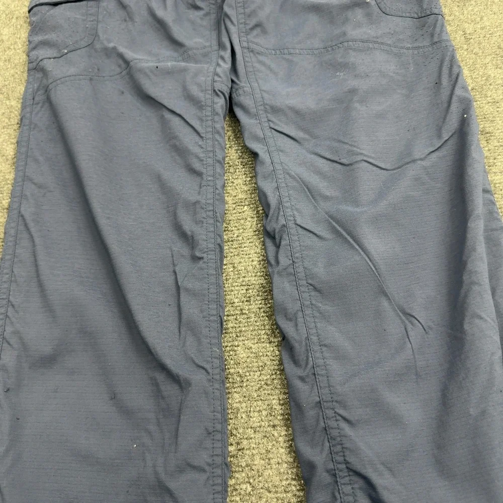 LL Bean Cargo Pants Womens XS Blue Nylon Spandex Fleece Lined Hiking Gorpcore